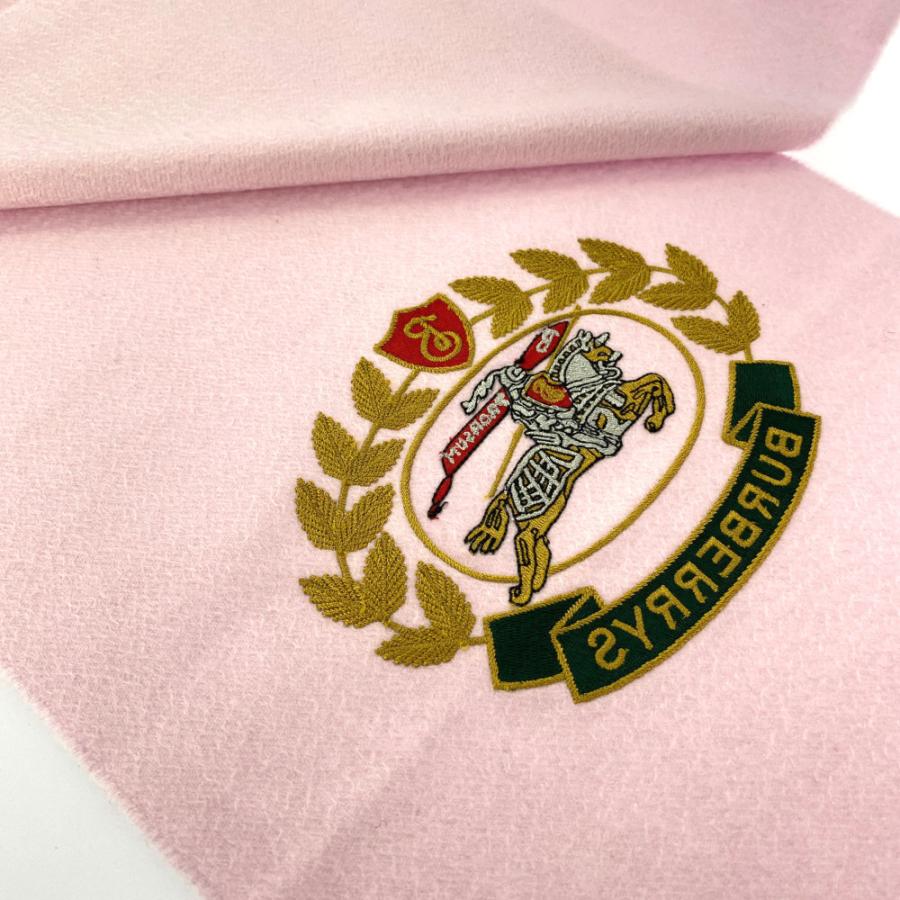 BURBERRY バーバリー クレストエンブレムロゴ カシミヤ マフラー  