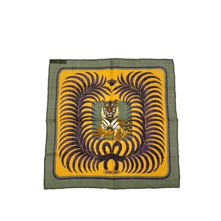 HERMES エルメス カレ45・王者の虎 TIGRE ROYAL カシミヤ シルク