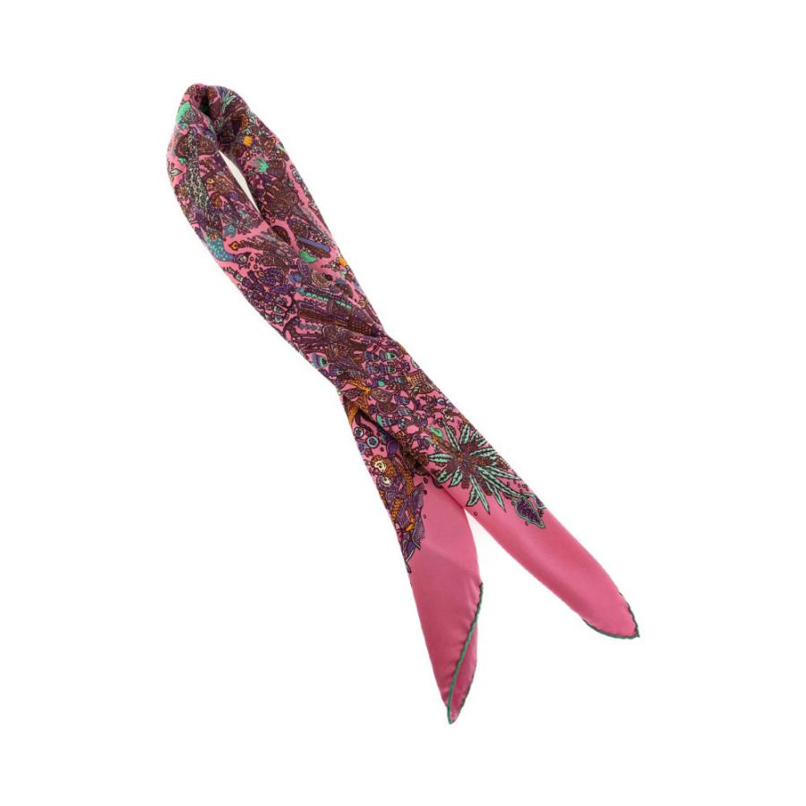 【お値下げ】HERMES エルメス　シルクスカーフ　カレ90 楽天市場】極美品 HERMES エルメス カレ90 シルクスカーフ パンダ 四川