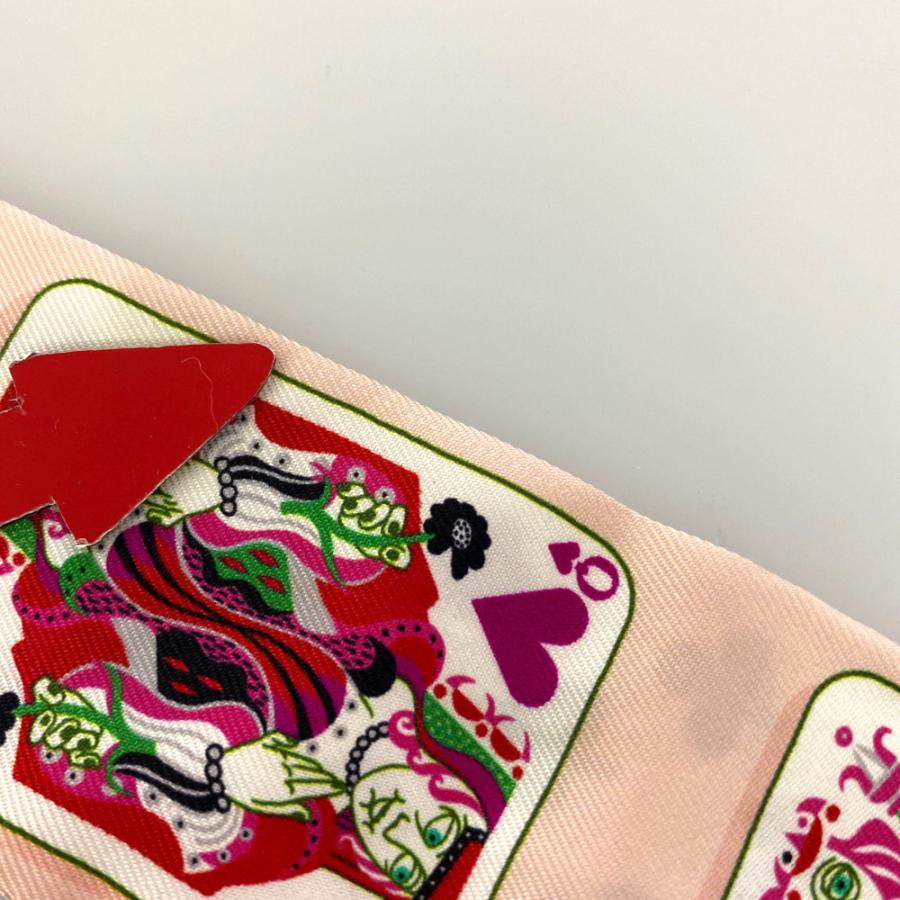 Hermès トランプ柄 ツイリー エルメスツイリー JEU DE CARTES トランプ柄 レッド レディース
