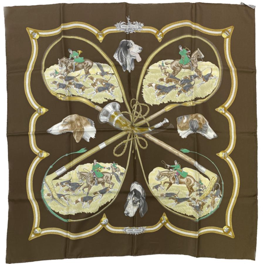 HERMES（エルメス） カレ90・LE LAISSER COURRE・スカーフネックウェア