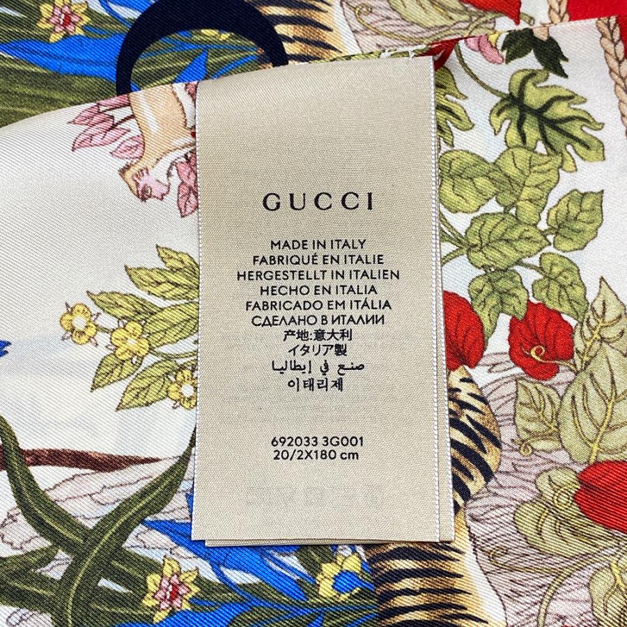 GUCCIグッチ　タイガー　スカーフ　ネックボウ GUCCI グッチ タイガー スカーフネックウェア/692033/クリーム