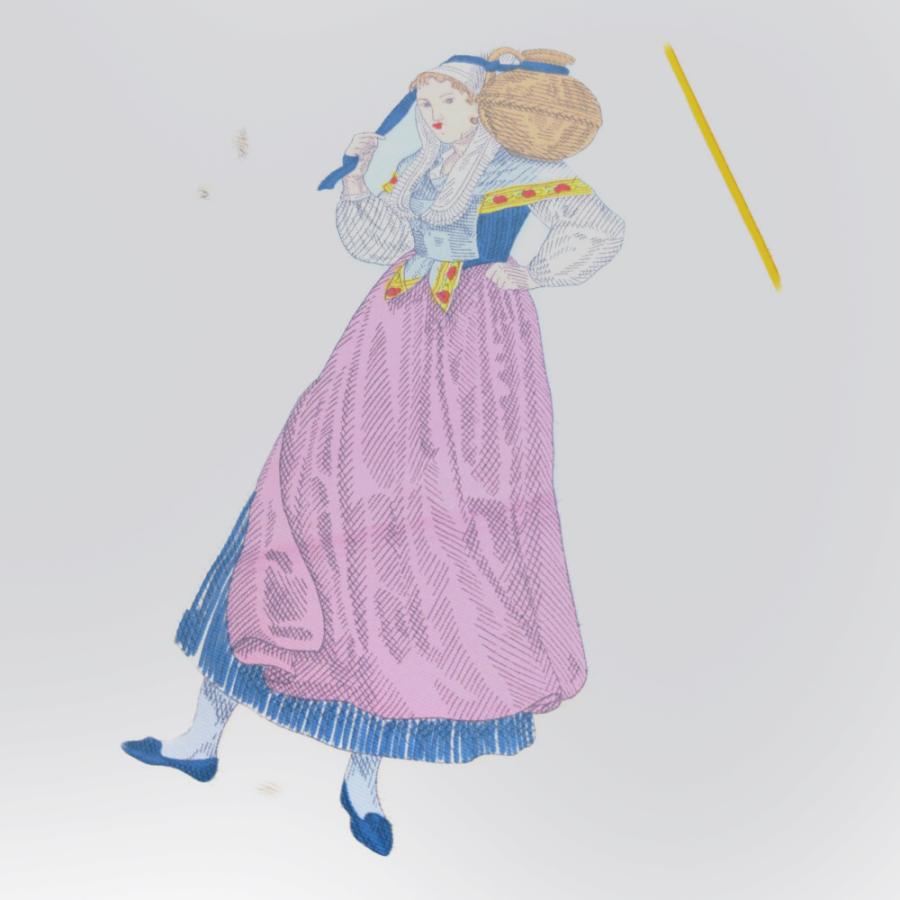 HERMES（エルメス） カレ90・COSTUMES DES DEPARTEMENTS・部門の衣装