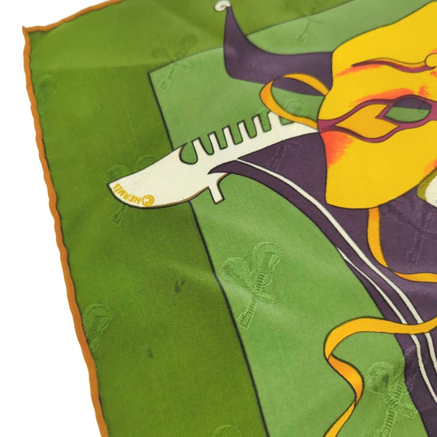 OnOFF 美品 HERMES スカーフ 大判カレ90 ベニスのカーニバル エルメス カレ90 スカーフ LE CARNAVAL DE VENISE（ベニスの