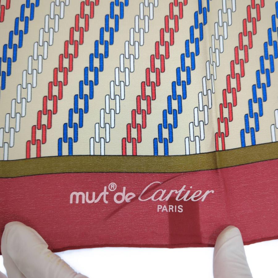 Cartier カルティエ ジオメトリック柄 シルク スカーフ ネック