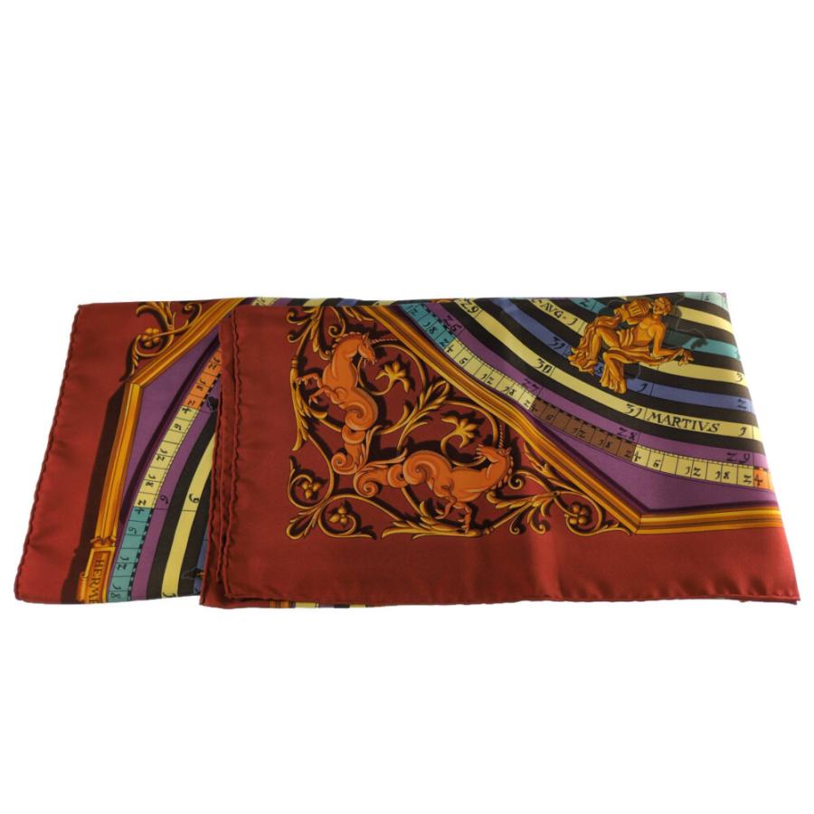 HERMES エルメス カレ90・スカーフ ルーレット柄ネックウェア/ブラウン