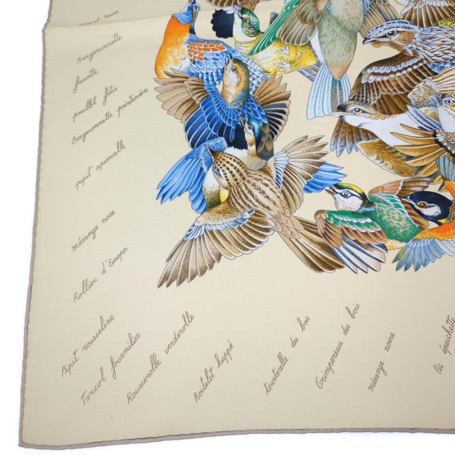 HERMES（エルメス） カレ90・鳥 バードパターン シルク スカーフ