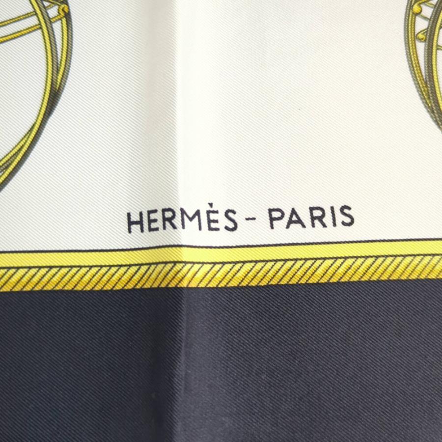 HERMES エルメス カレ90 LES VOITURES A TRANSFORMATION シルク スカーフ ネックウェア ブラック /b260525/615581の画像