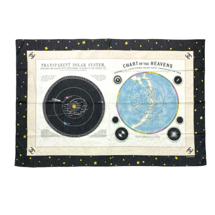 シャネル＊パレオ CHANEL（シャネル） コットン パレオ 天体図 星 タペストリー