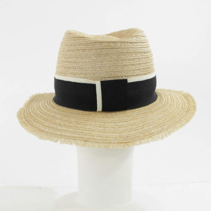 メゾンミッシェル ハット メゾンミシェル ハット帽子/6538-343-0088/ナチュラル×ブラック