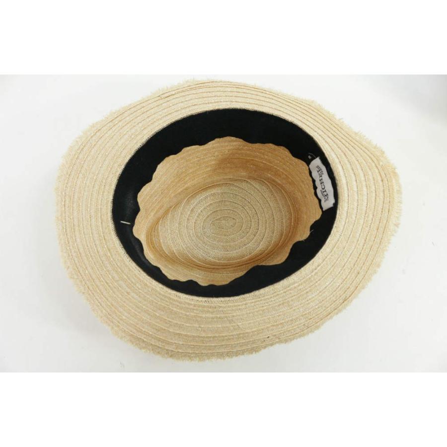 メゾンミシェル ハット帽子/6538-343-0088/ナチュラル×ブラック/MAISON