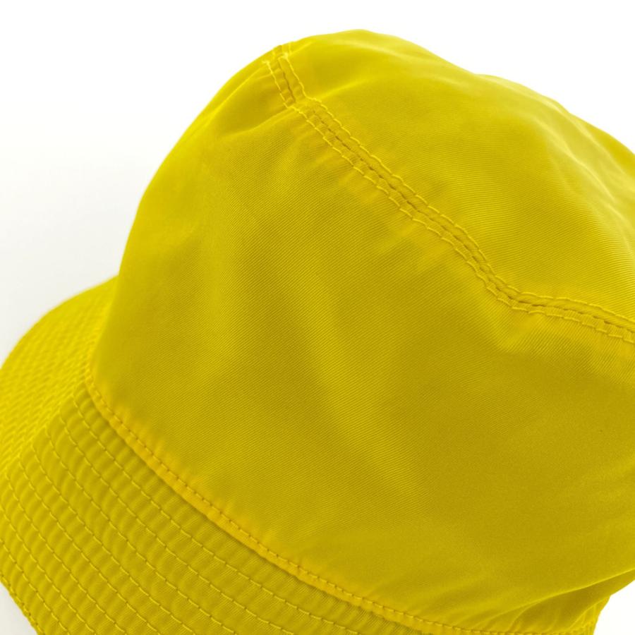 PRADA プラダ トライアングルロゴバケットハット帽子/イエロー/PRADA