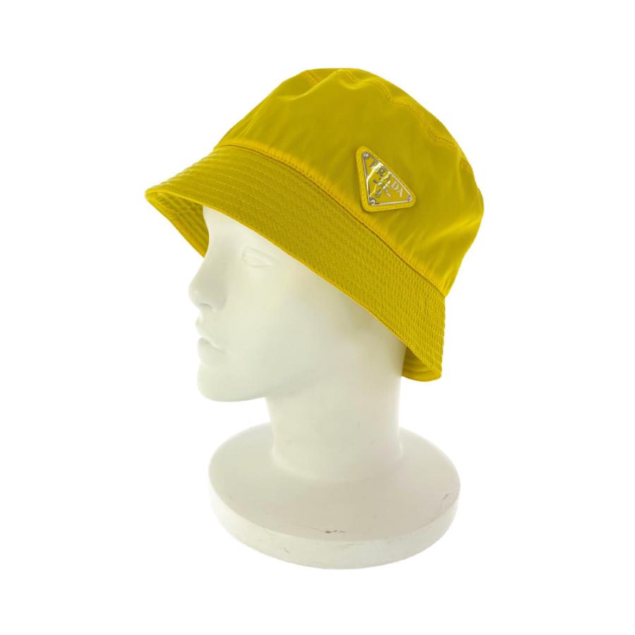 PRADA プラダ トライアングルロゴバケットハット帽子/イエロー