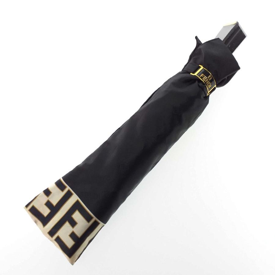 FENDI 折りたたみ傘 FFロゴ FENDI フェンディ 折りたたみ傘 FF/ロゴ/KS-6200/ブラック/FENDI