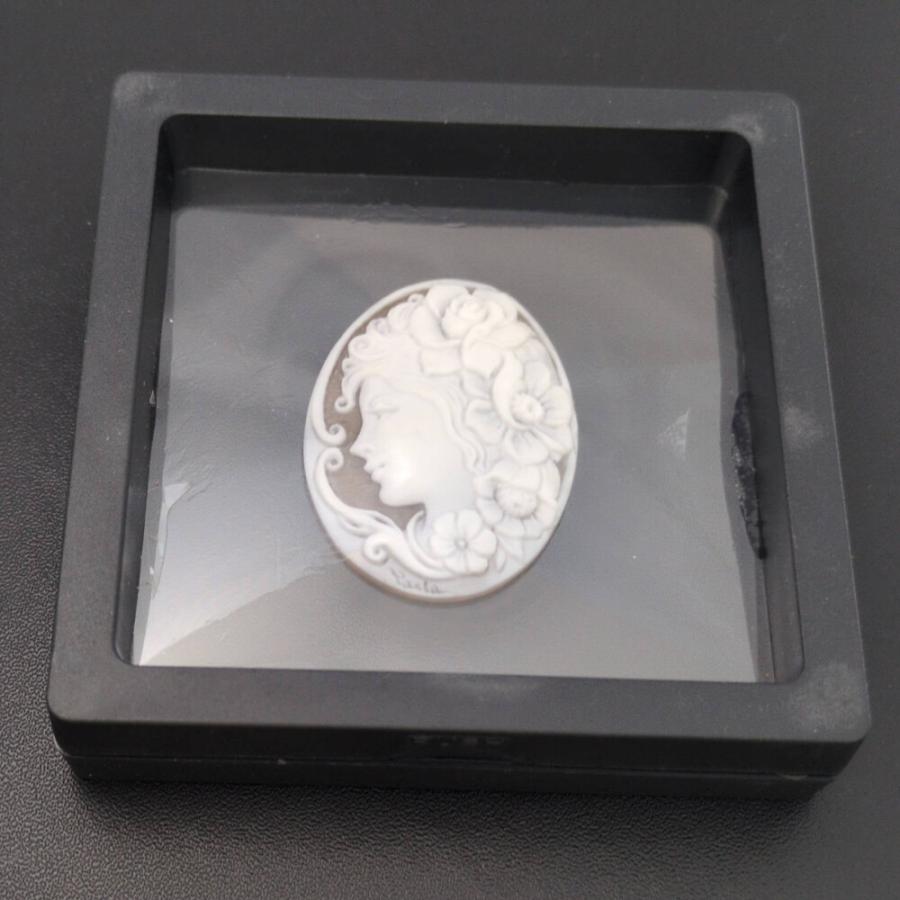 シェルカメオ 1P・カメオ・シェル・ストーン・ルース-6.0g/ホワイト