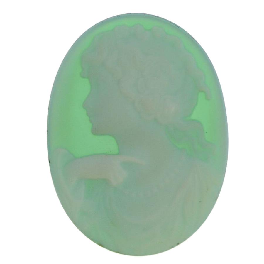 女性像モチーフ 1P・カメオ・シェル・ストーン・ルース-7.1g/ホワイト