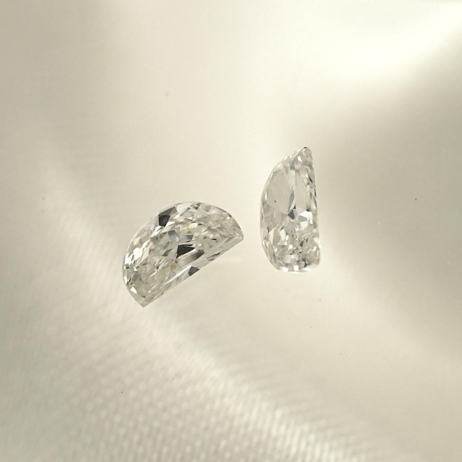 0.298ct 天然 ダイヤモンド ルース ハーフムーンカット 2P half 0.298ct 天然 ダイヤモンド ルース ハーフムーンカット 2P half
