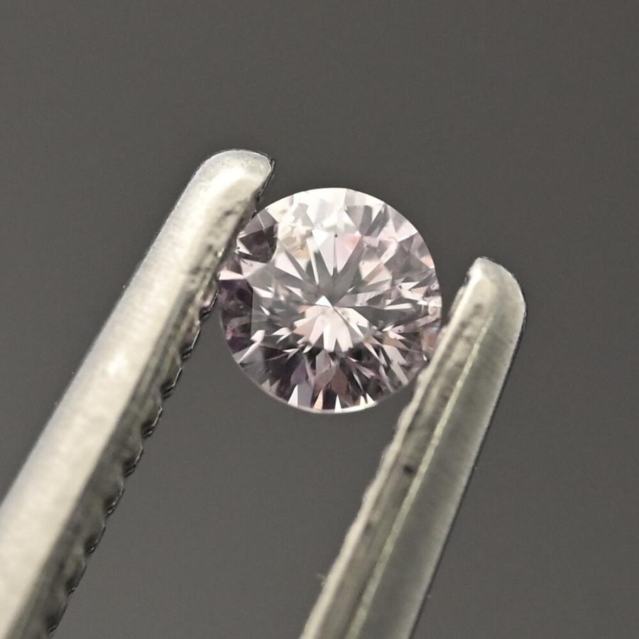 美品 0.070ct ライトパープリッシュピンク ピンクダイヤモンド