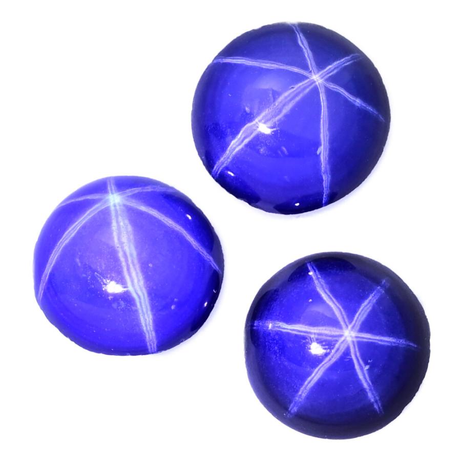 ラスト1点) 34.26ct 天然スターサファイア ルース 3Pセット スリランカ