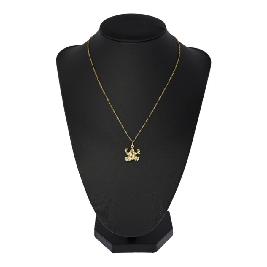 アニマルモチーフ カエルモチーフ ペンダントトップ/K18YG/750-0.8g  