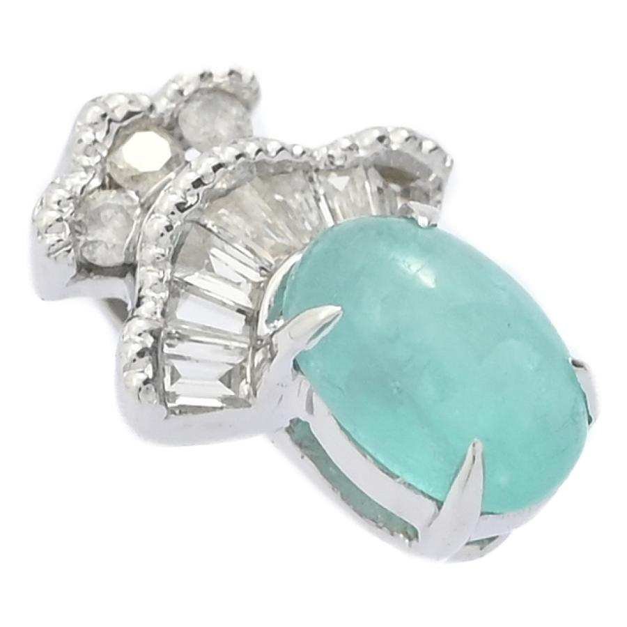 笠原真寿美 11P・パライバトルマリン・ダイヤモンドペンダントトップ