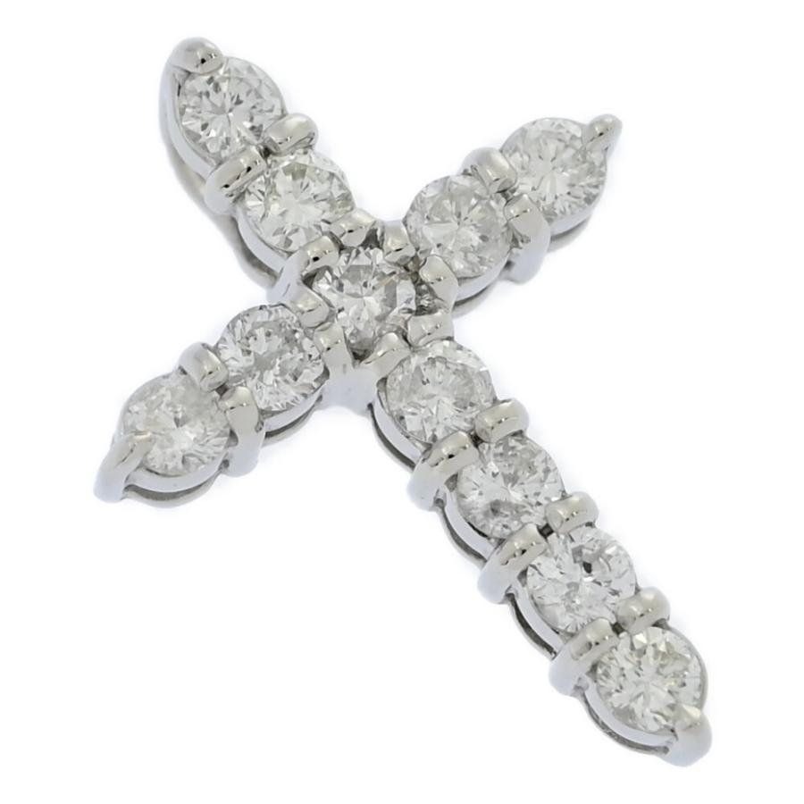 0.51ct/クロスモチーフ・ダイヤモンド ペンダントトップ/Pt900-1.9g