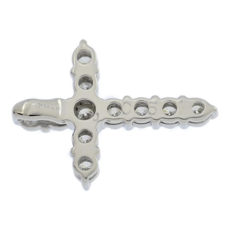 0.51ct/クロスモチーフ・ダイヤモンド ペンダントトップ/Pt900-1.9g