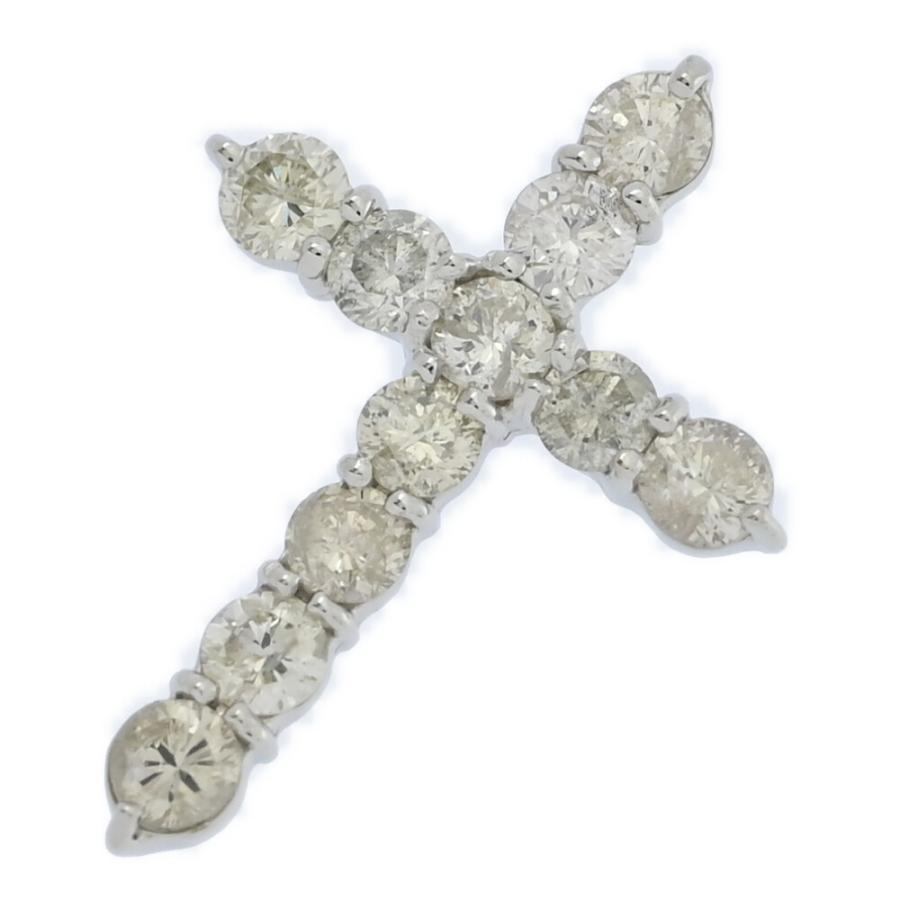 クロスモチーフ Pt900 プラチナ ペンダントトップ ダイヤモンド 1ct 1ct/クロスモチーフ・ダイヤモンド ペンダントトップ/Pt900-1.1g