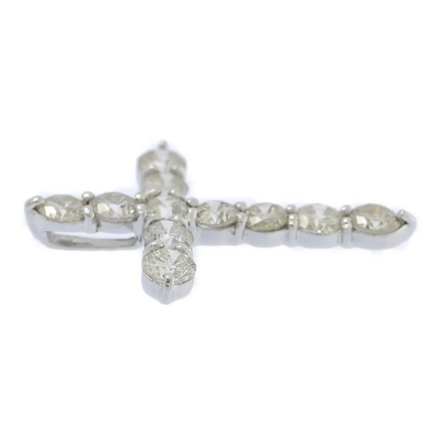 1ct/クロスモチーフ・ダイヤモンド ペンダントトップ/Pt900-1.1g