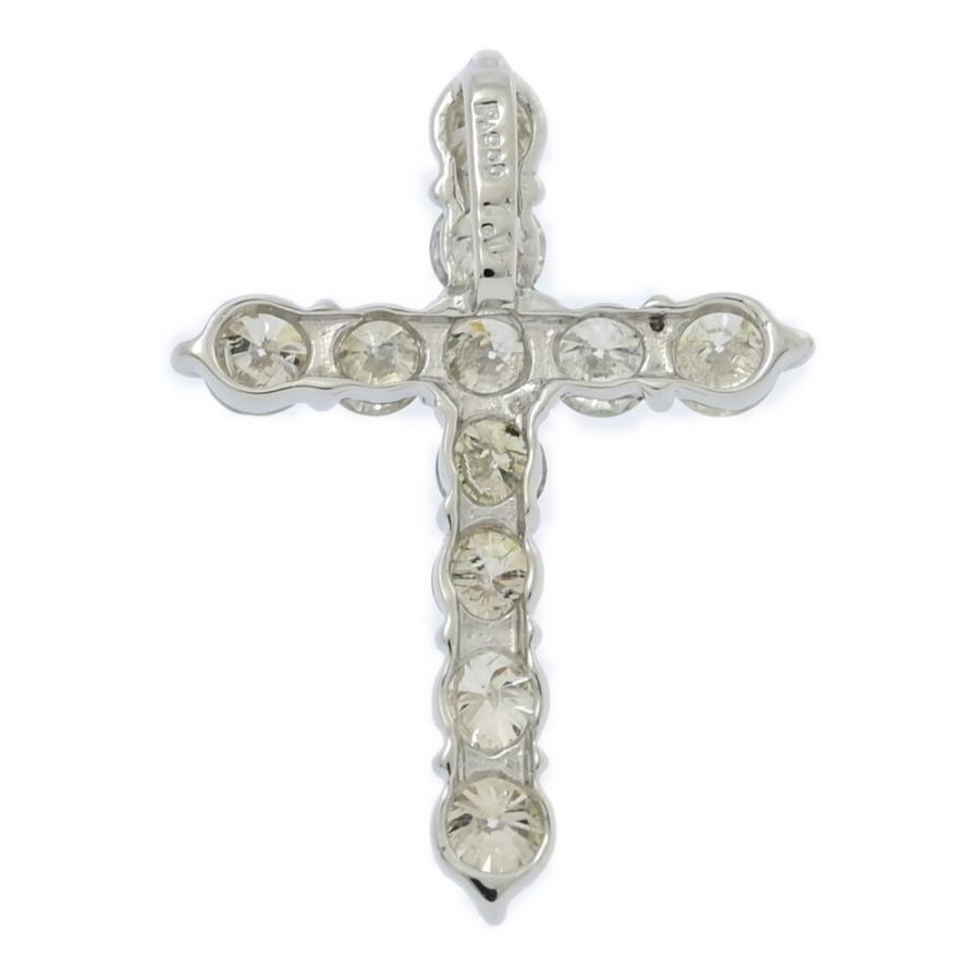 1ct/クロスモチーフ・ダイヤモンド ペンダントトップ/Pt900-1.1g