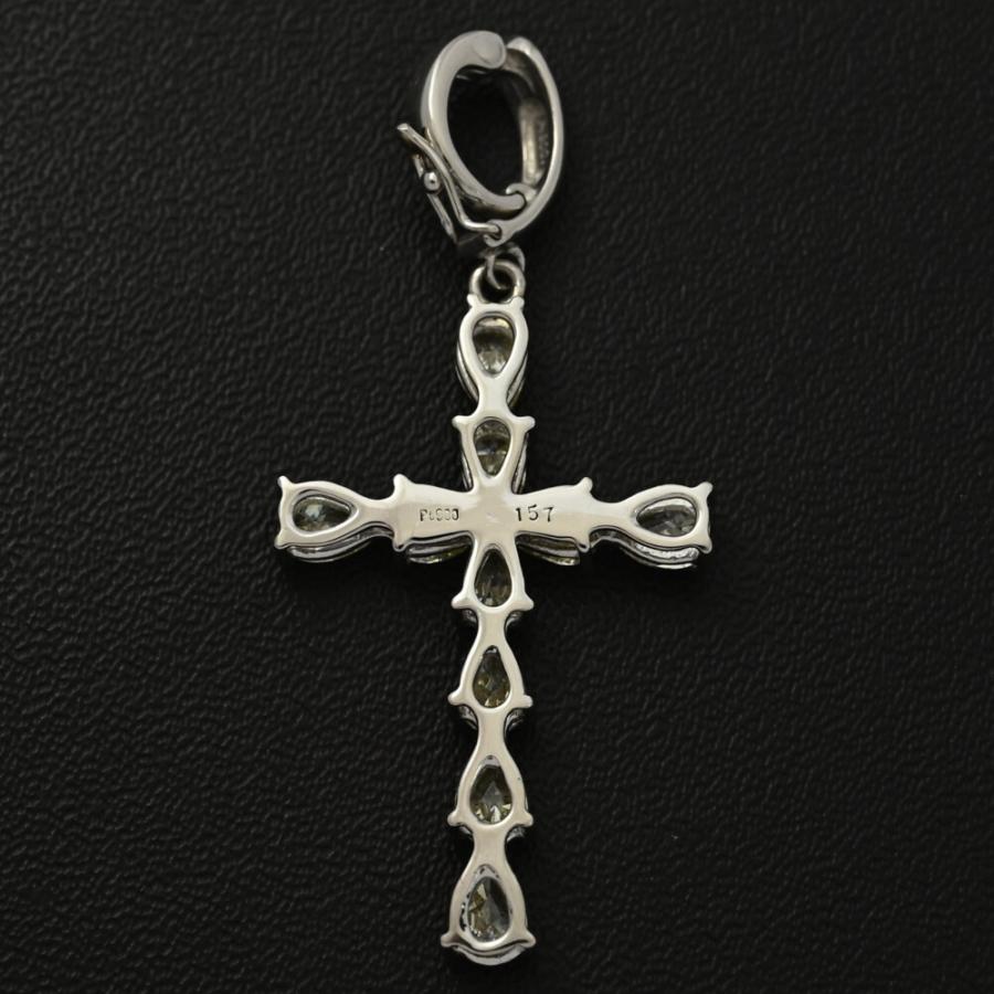 1.57ct/クロスモチーフ 10P・イエローダイヤモンド ペンダントトップ