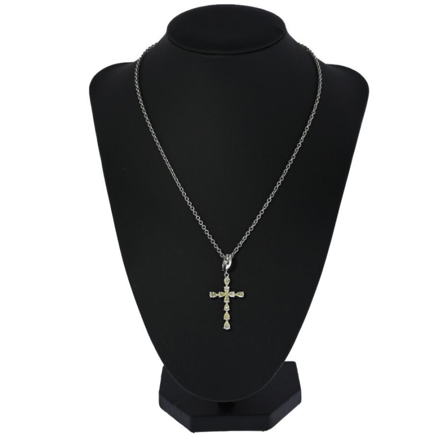 1.57ct/クロスモチーフ 10P・イエローダイヤモンド ペンダントトップ