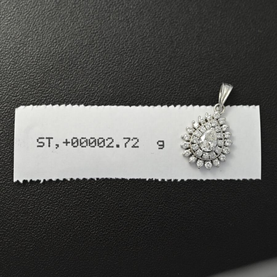 美品 0.31ct 0.43ct ドロップモチーフ ダイヤモンド ペンダントトップ