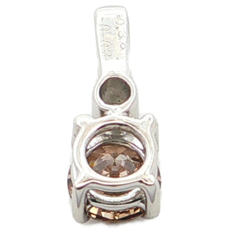 0.381ct 0.02ct シンプルライン ダイヤモンドペンダントトップ K18WG 