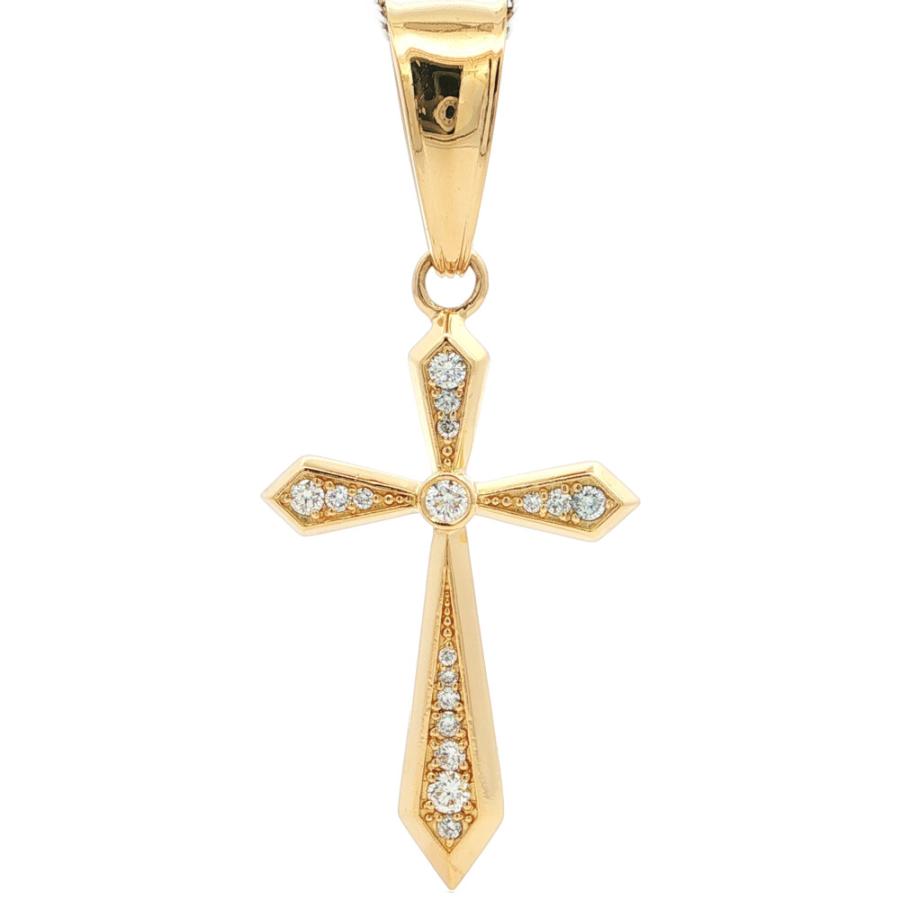 0.35ct GINZA TANAKA 銀座田中 クロスモチーフ ダイヤモンドペンダント 
