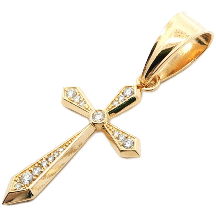 0.35ct GINZA TANAKA 銀座田中 クロスモチーフ ダイヤモンドペンダント 