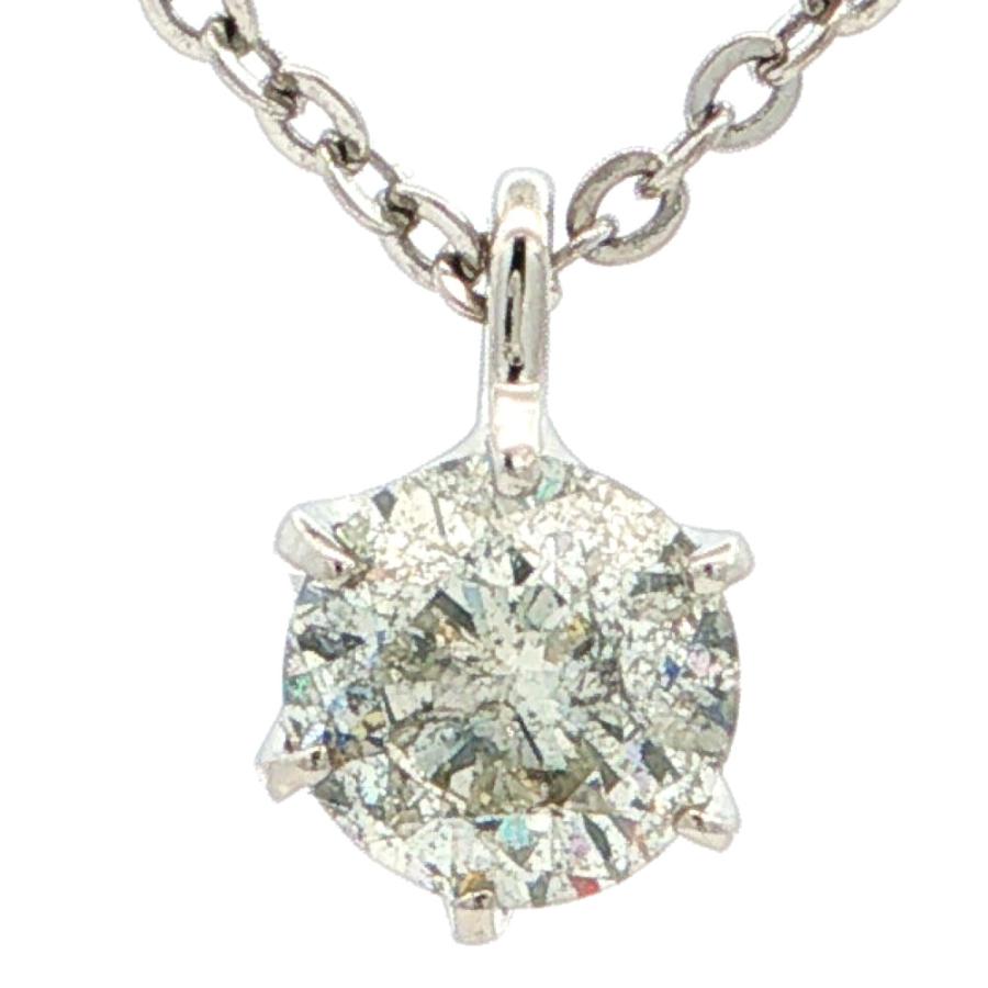 1.021ct シンプルライン ダイヤモンドペンダントトップ Pt900-0.8g