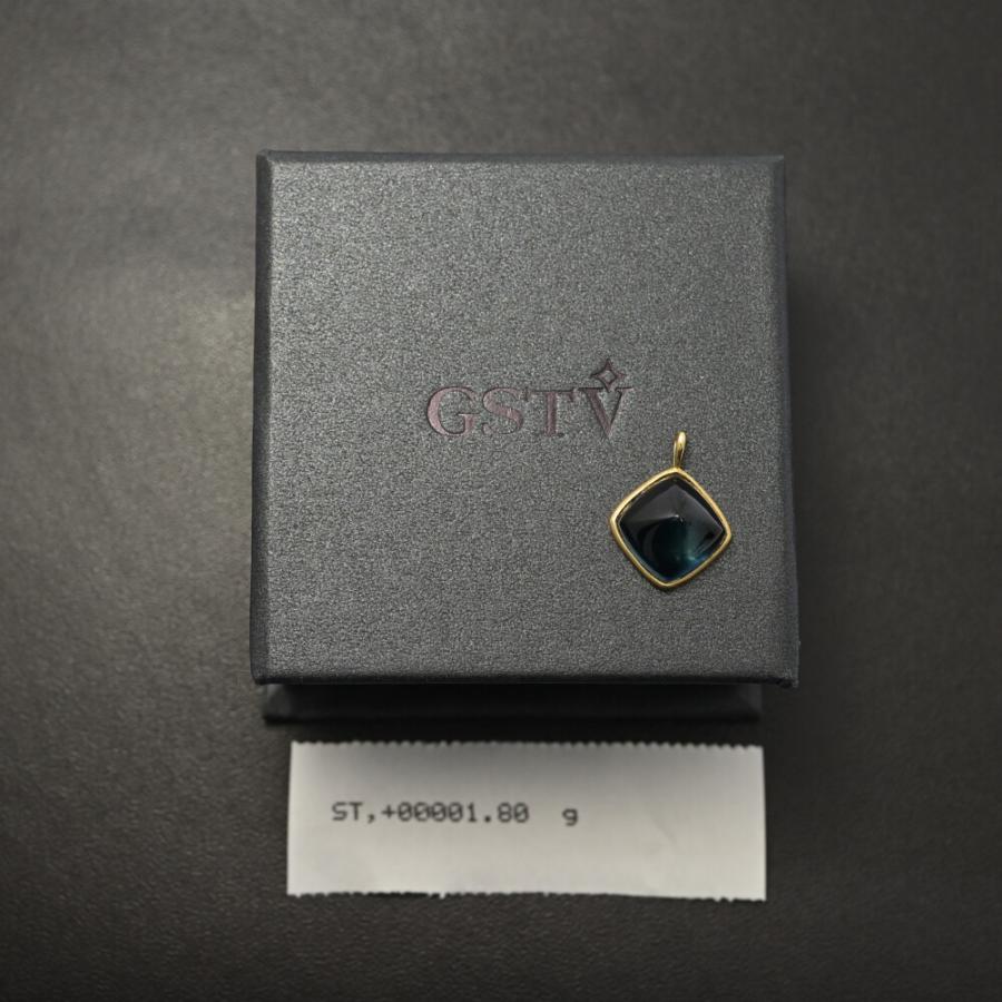 gstv　K18WGブルートパーズペンダントトップ・チャーム（刻印有り） 6ct ジェムティービー GSTV 11月誕生石 1粒 ブルートパーズ ペンダント
