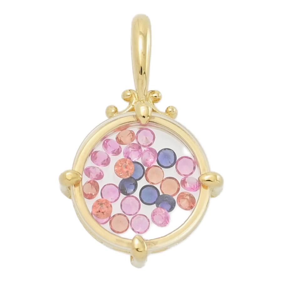 K18YG マルチカラーストーン ペンダント