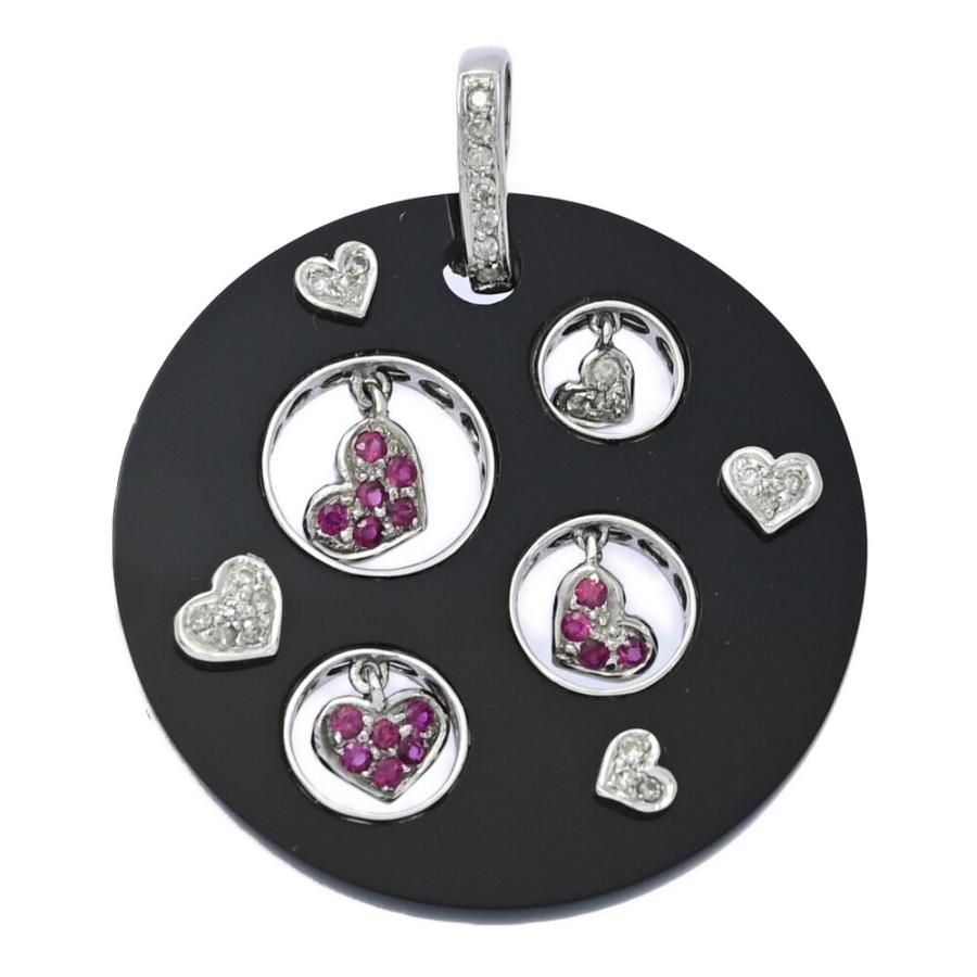 天然 ルビー ダイヤモンド ペンダントトップ 0.20ct FD0.15ct