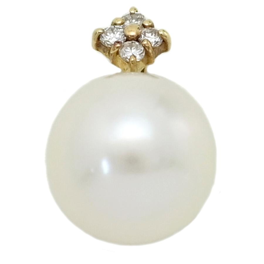 0.04ct/アコヤ真珠/Japan Pearl/パール・ダイヤモンドペンダントトップ/K18YG-1.1g/イエローゴールド 翌日配送可/h251108/595889 の商品画像