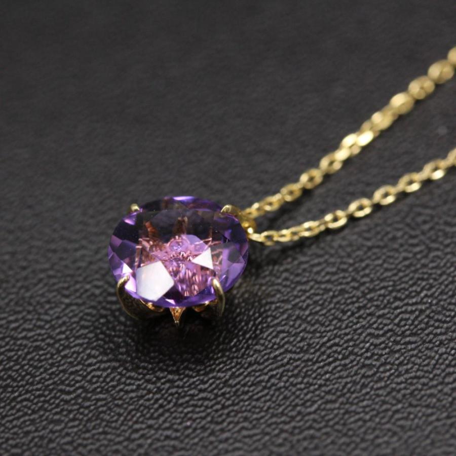 STAR JEWELRY アメジスト　ネックレス HORSESHOE AMETHYST(2月) NECKLACE(2JN1067)K10 ネックレス