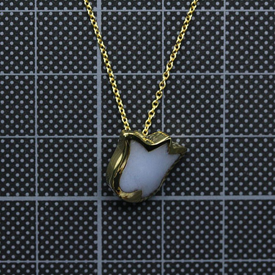 18金 18KYG ティファニー カルセドニーチューリップネックレス ペンダント TIFFANY&Co.（ティファニー） カルセドニーチューリップネックレス