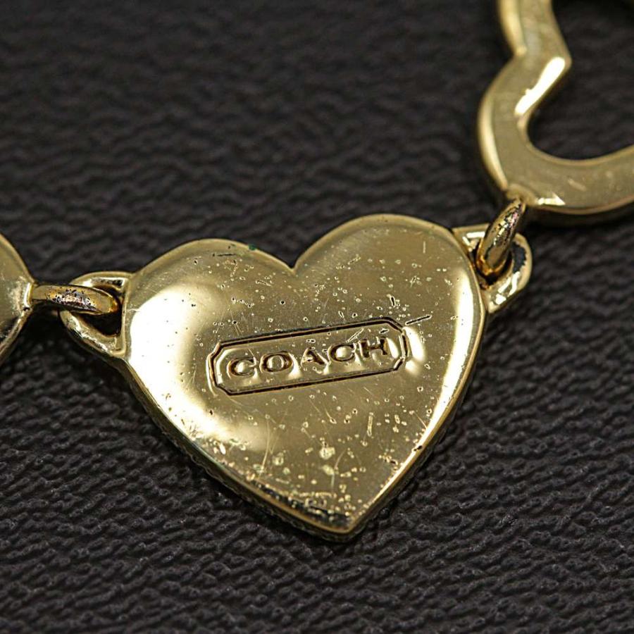 COACH（コーチ） 3連ハート・ラインストーンネックレス・ペンダント 