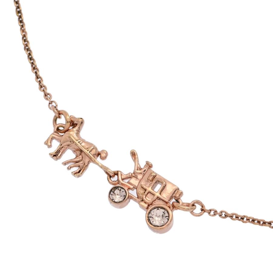 COACH コーチ 馬車 ラインストーン ロゴ ネックレス/合金/メッキ COACH コーチ 馬車 ラインストーン ロゴ ネックレス/合金/メッキ