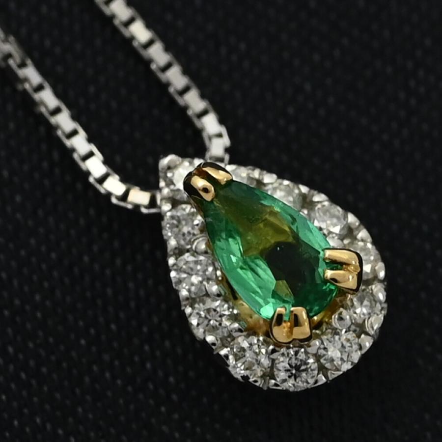 ヴァンドーム青山K18エメラルドダイヤモンドペンダントネックレス