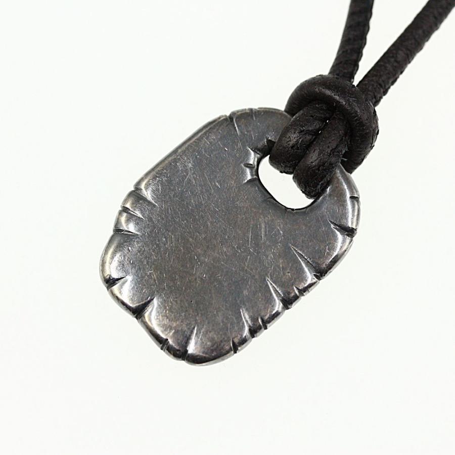 0*0様 ボッテガヴェネタ　イントレチャート刻印　カラビナ風ネックレス　/シルバ ボッテガヴェネタ イントレチャート プレート コードネックレス