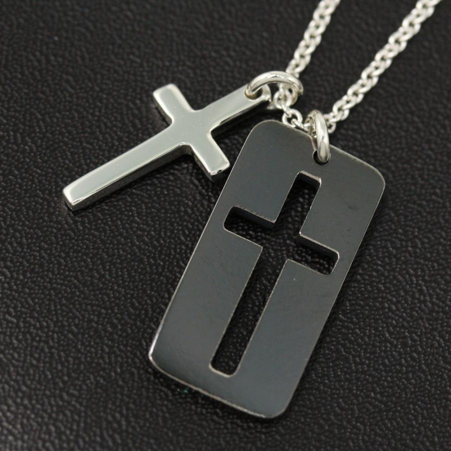 TIFFANYティファニー ダブルクロス ネックレス　SILVER925 楽天市場】ティファニー カットアウト ステンシル ダブル クロス