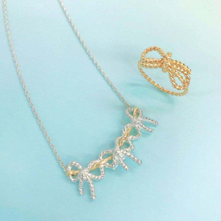 Tiffany&Co.　トリプルリボン　K18　ゴールド　sv925 TIFFANY&Co. ティファニー ボウ トリプルツイストリボン