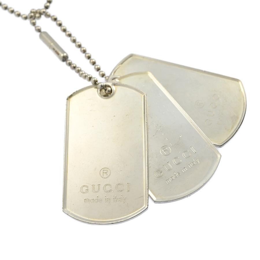 GUCCI グッチ 3枚 ドッグタグネックレス・ペンダント/Sv925-77g GUCCI グッチ 3枚 ドッグタグネックレス・ペンダント/Sv925-77g